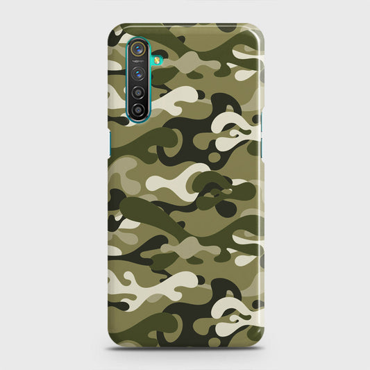 Realme 6s Cover - Camo Series - Light Green Design - Matte Finish - Snap On Hard Case with LifeTime Colors Guarantee