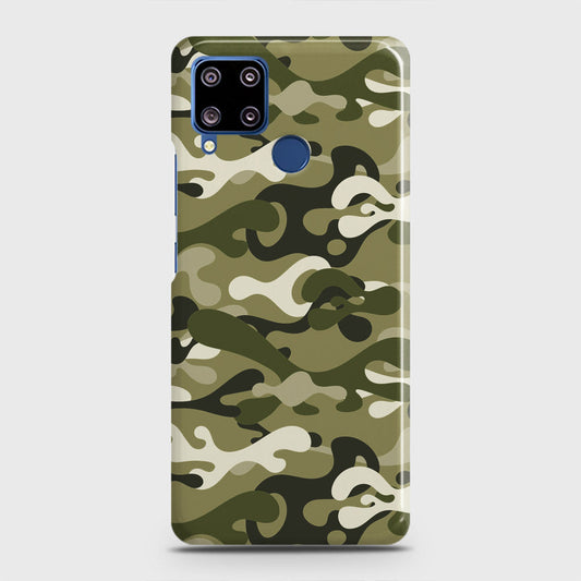 Realme C15 Cover - Camo Series - Light Green Design - Matte Finish - Snap On Hard Case with LifeTime Colors Guarantee