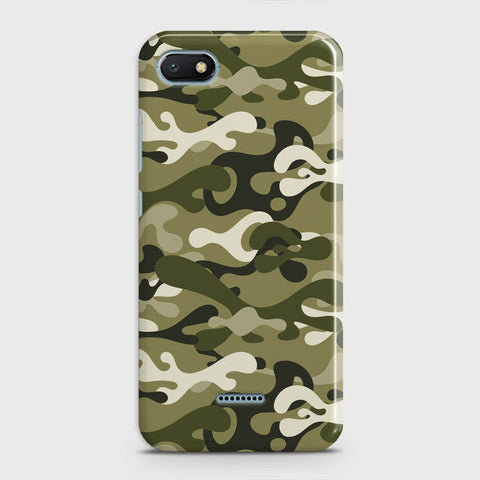 Xiaomi Redmi 6A Cover - Camo Series - Light Green Design - Matte Finish - Snap On Hard Case with LifeTime Colors Guarantee