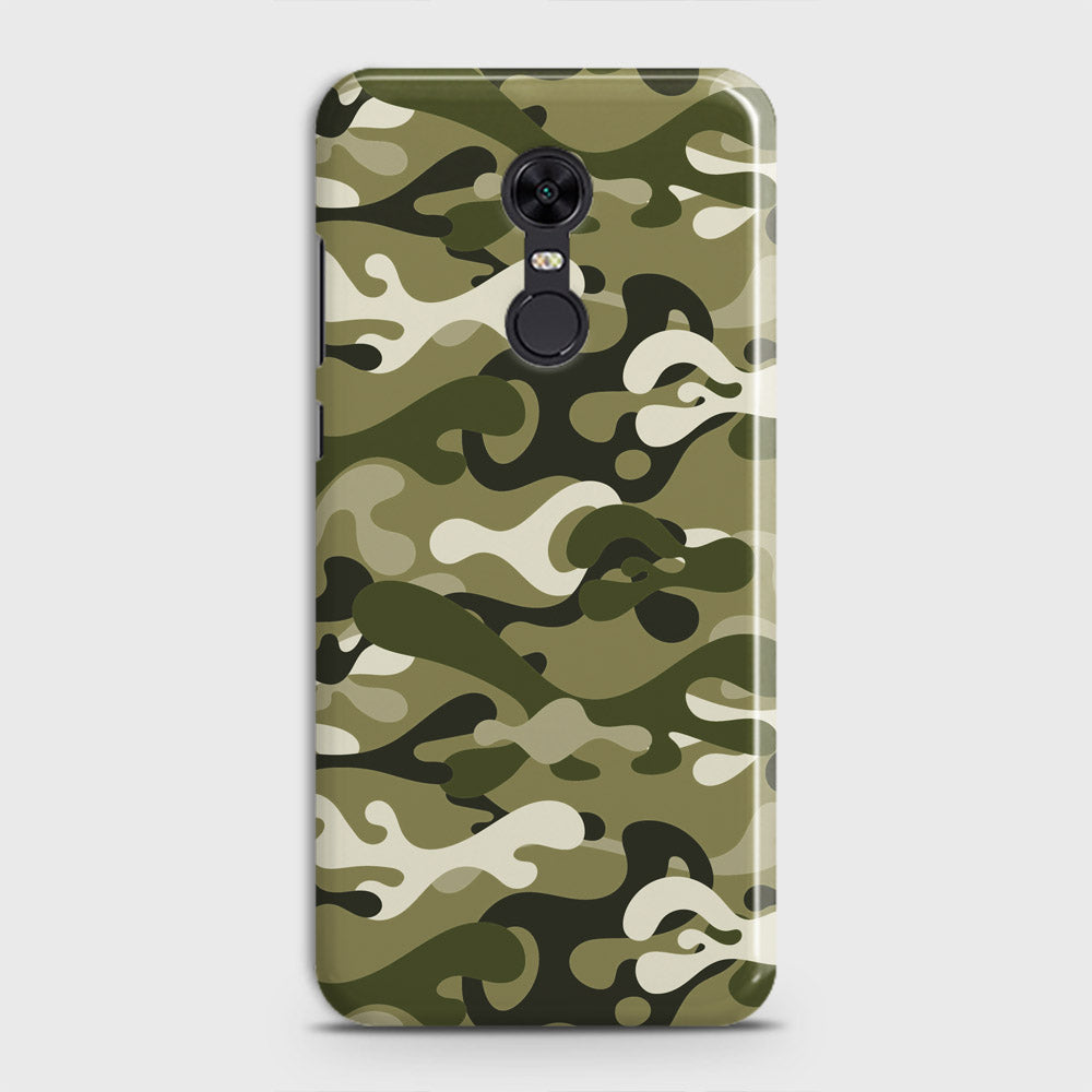 Redmi 5 Plus  Cover - Camo Series - Light Green Design - Matte Finish - Snap On Hard Case with LifeTime Colors Guarantee