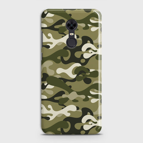 Redmi 5 Plus  Cover - Camo Series - Light Green Design - Matte Finish - Snap On Hard Case with LifeTime Colors Guarantee