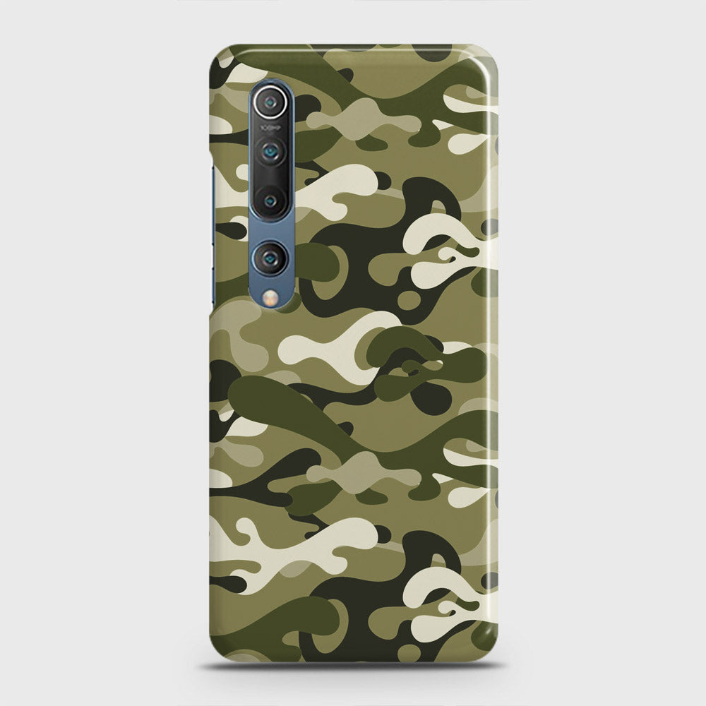 Xiaomi Mi 10 Pro Cover - Camo Series - Light Green Design - Matte Finish - Snap On Hard Case with LifeTime Colors Guarantee