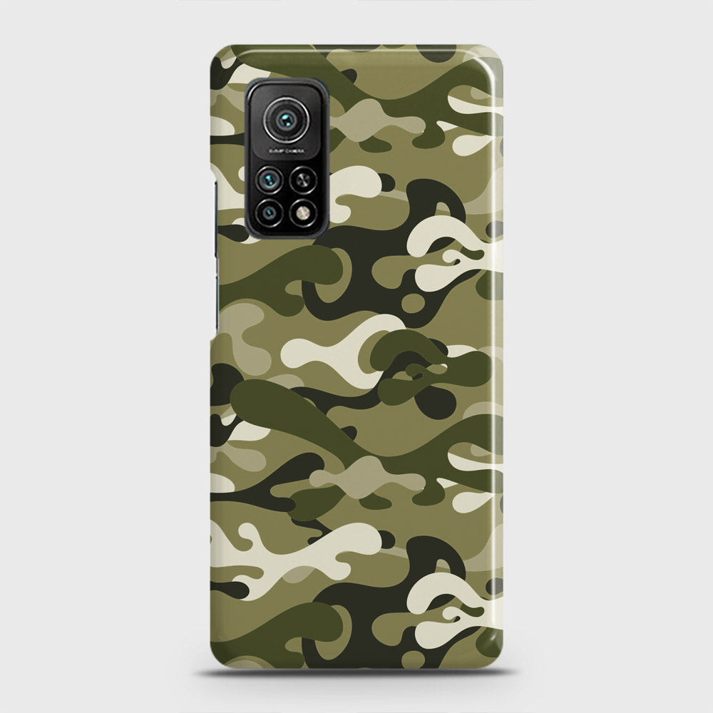 Xiaomi Mi 10T Pro Cover - Camo Series - Light Green Design - Matte Finish - Snap On Hard Case with LifeTime Colors Guarantee