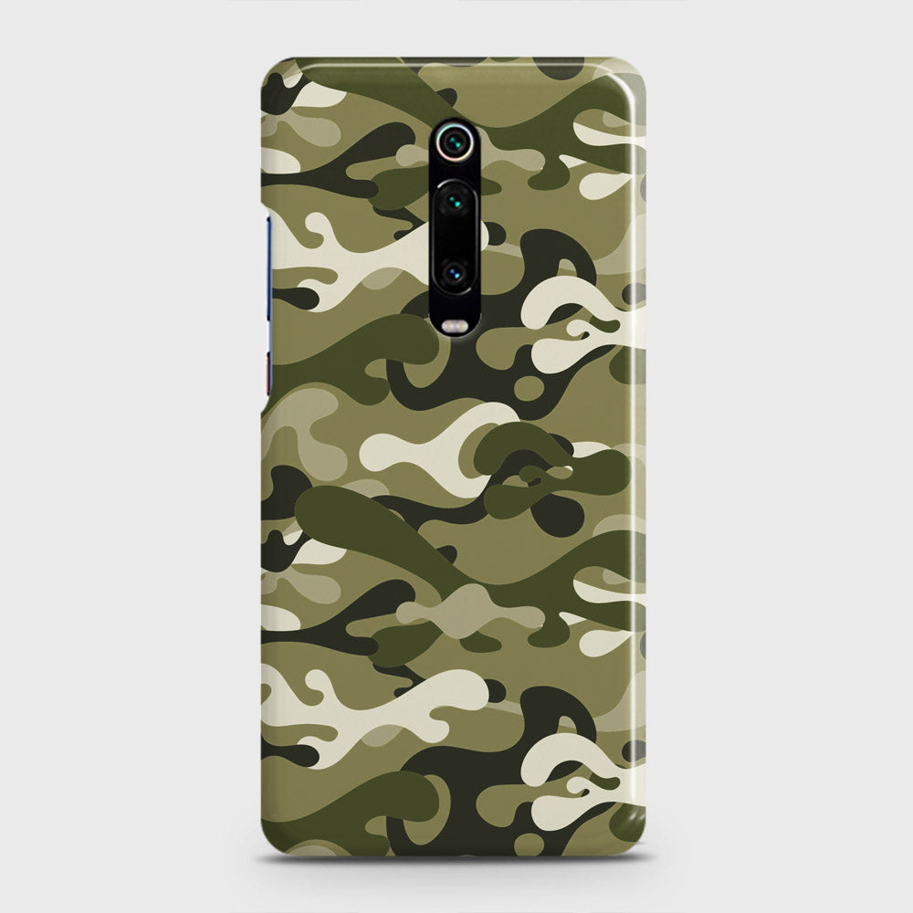 Xiaomi Mi 9T Cover - Camo Series - Light Green Design - Matte Finish - Snap On Hard Case with LifeTime Colors Guarantee