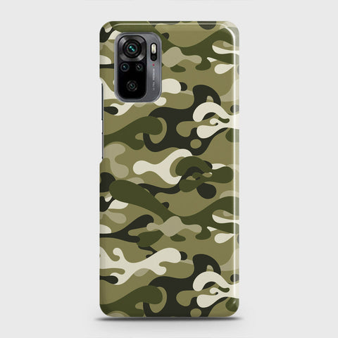 Xiaomi Redmi Note 10 4G Cover - Camo Series - Light Green Design - Matte Finish - Snap On Hard Case with LifeTime Colors Guarantee
