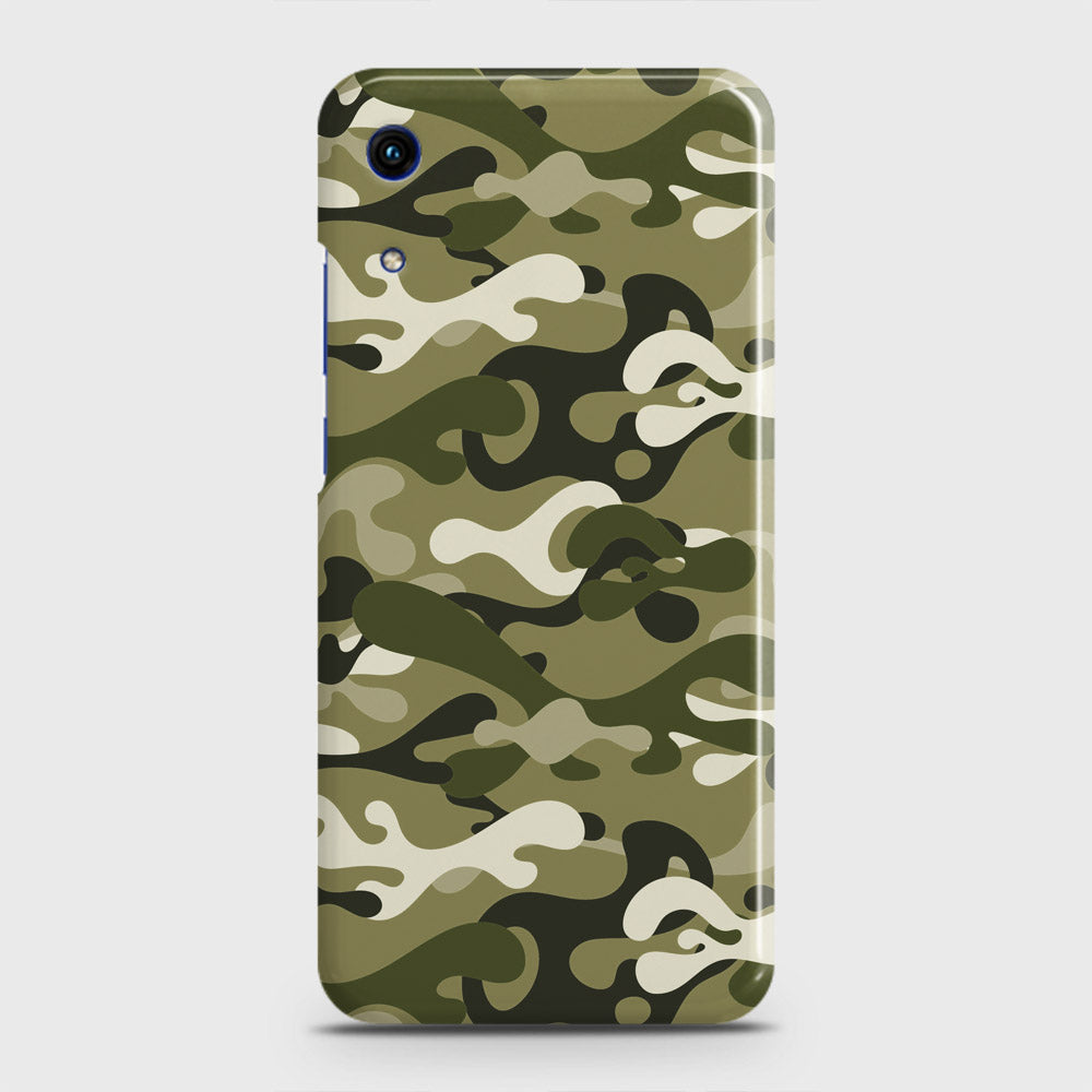 Honor 8A Without Sensor Cut Cover - Camo Series - Light Green Design - Matte Finish - Snap On Hard Case with LifeTime Colors Guarantee