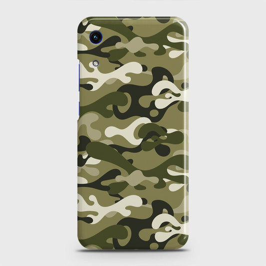 Honor 8A Without Sensor Cut Cover - Camo Series - Light Green Design - Matte Finish - Snap On Hard Case with LifeTime Colors Guarantee