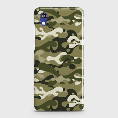 Honor 8S Cover - Camo Series - Light Green Design - Matte Finish - Snap On Hard Case with LifeTime Colors Guarantee