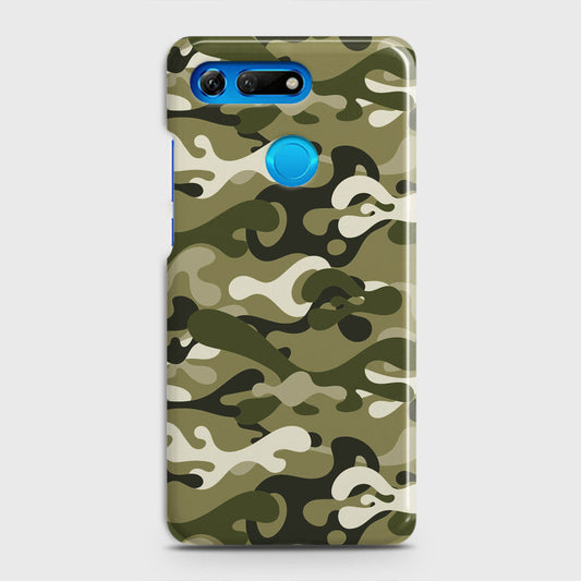Huawei Honor View 20 Cover - Camo Series - Light Green Design - Matte Finish - Snap On Hard Case with LifeTime Colors Guarantee