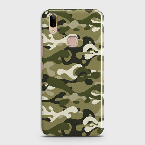 Vivo V9 / V9 Youth Cover - Camo Series - Light Green Design - Matte Finish - Snap On Hard Case with LifeTime Colors Guarantee