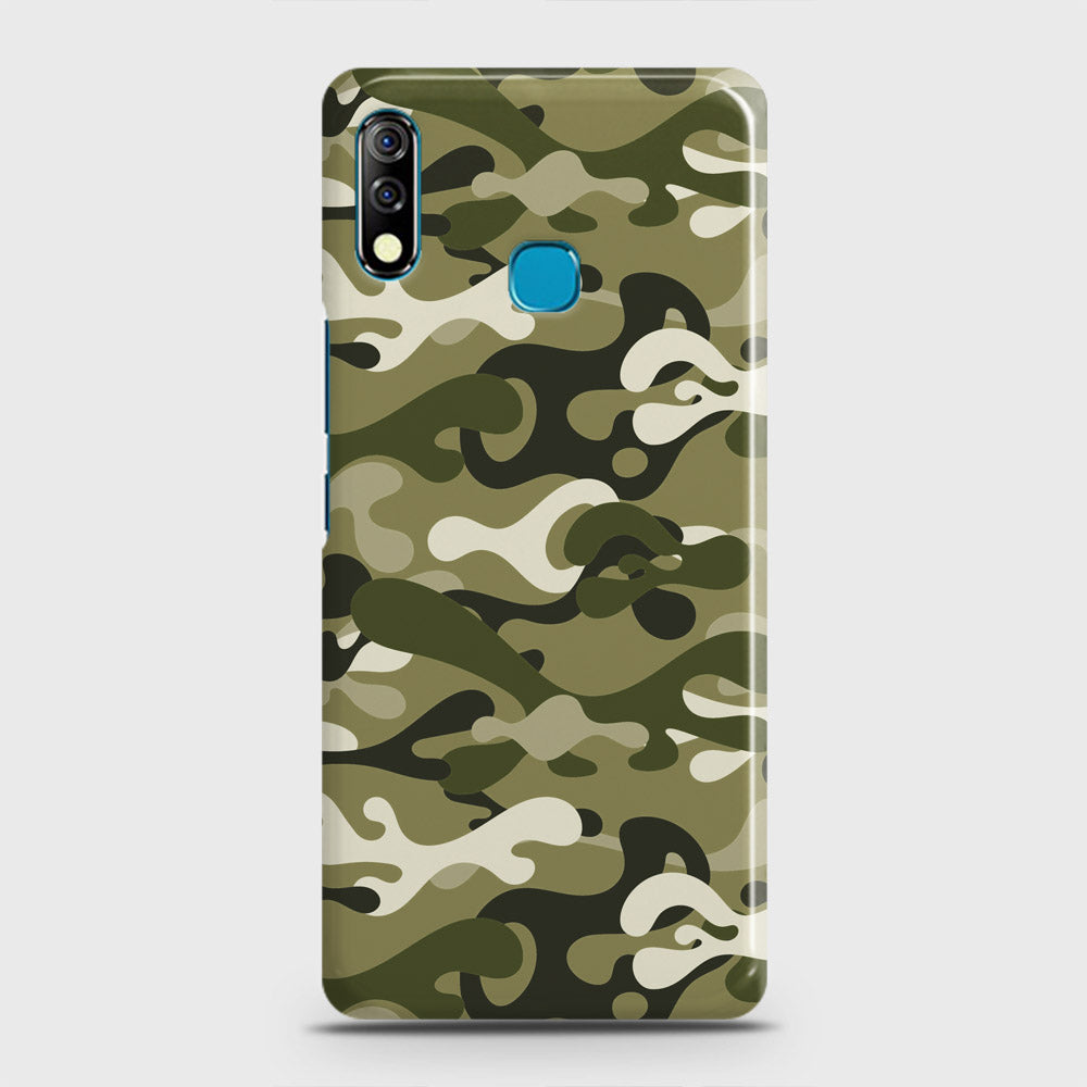Infinix Hot 8 Lite Cover - Camo Series - Light Green Design - Matte Finish - Snap On Hard Case with LifeTime Colors Guarantee