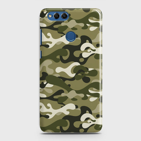 Huawei Honor 7X Cover - Camo Series - Light Green Design - Matte Finish - Snap On Hard Case with LifeTime Colors Guarantee