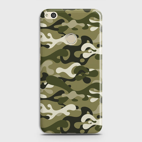 Huawei Honor 8 Lite Cover - Camo Series - Light Green Design - Matte Finish - Snap On Hard Case with LifeTime Colors Guarantee