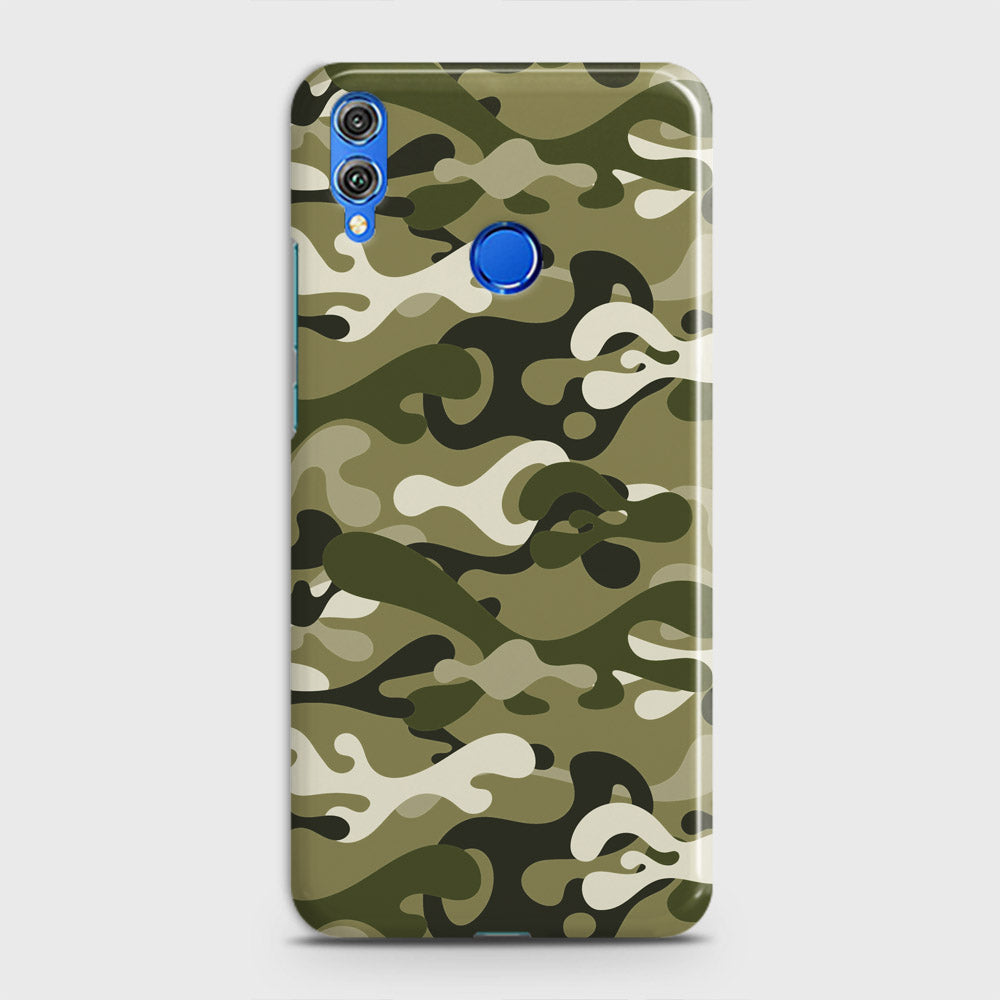 Huawei Honor 8X Cover - Camo Series - Light Green Design - Matte Finish - Snap On Hard Case with LifeTime Colors Guarantee
