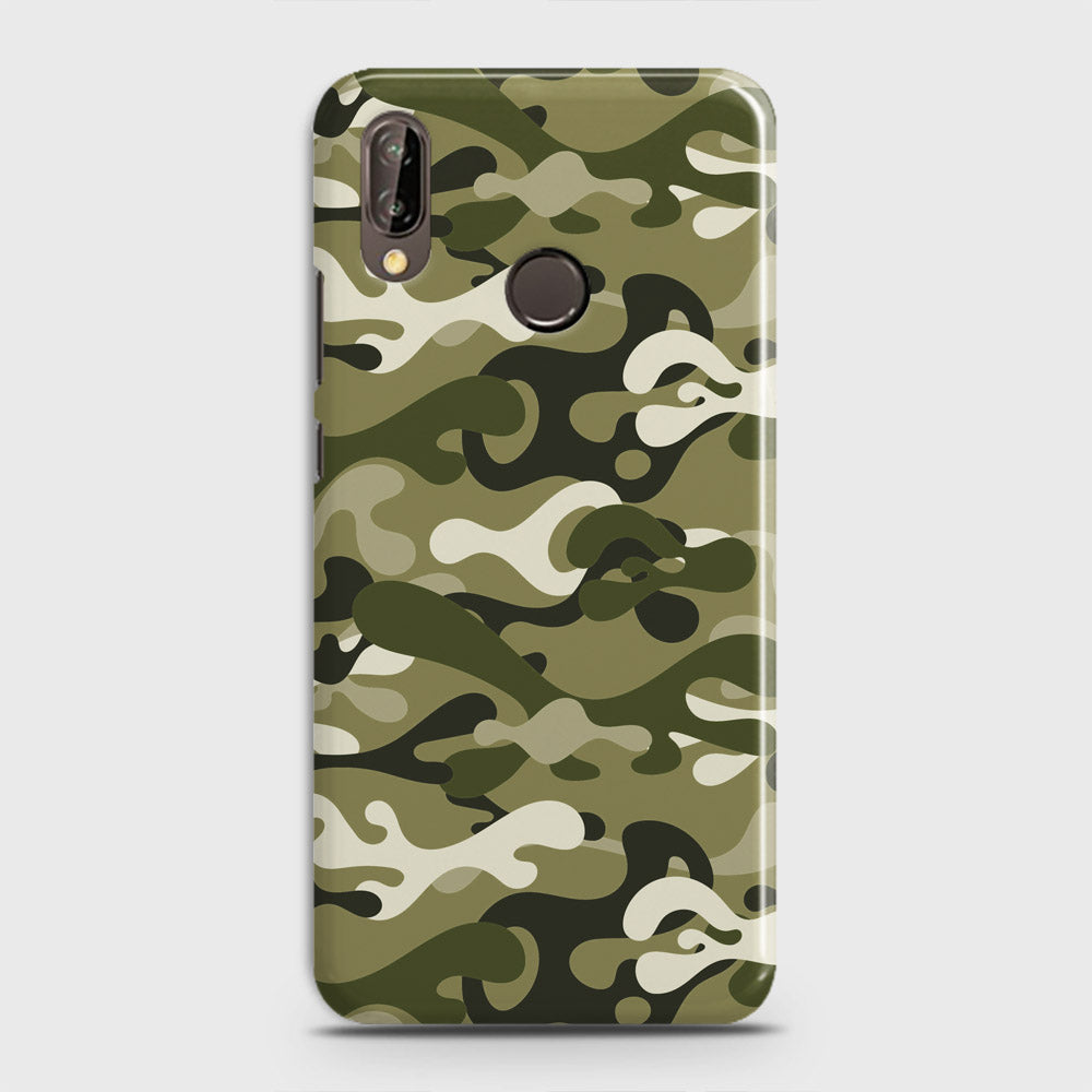 Huawei P20 Lite Cover - Camo Series - Light Green Design - Matte Finish - Snap On Hard Case with LifeTime Colors Guarantee