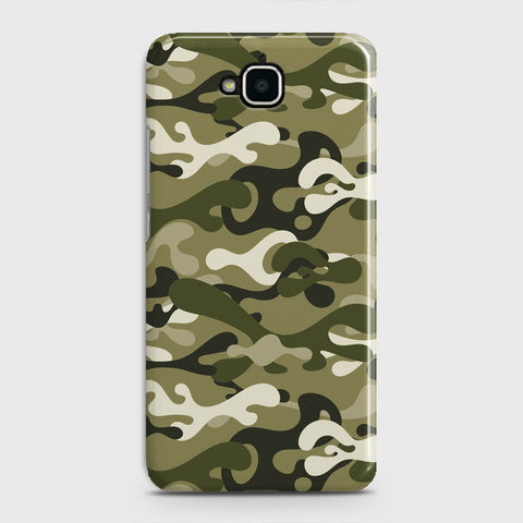 Huawei Y6 Pro 2015 Cover - Camo Series - Light Green Design - Matte Finish - Snap On Hard Case with LifeTime Colors Guarantee