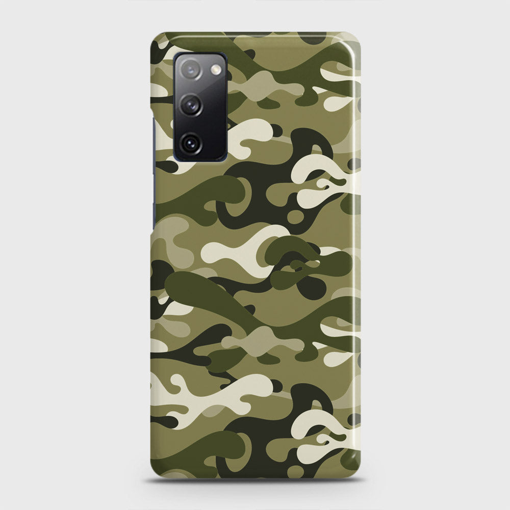 Samsung Galaxy S20 FE Cover - Camo Series - Light Green Design - Matte Finish - Snap On Hard Case with LifeTime Colors Guarantee