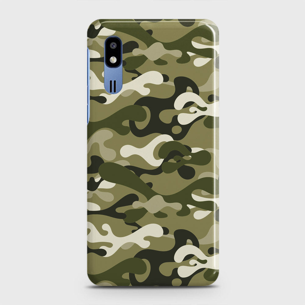 Samsung Galaxy A2 Core Cover - Camo Series - Light Green Design - Matte Finish - Snap On Hard Case with LifeTime Colors Guarantee