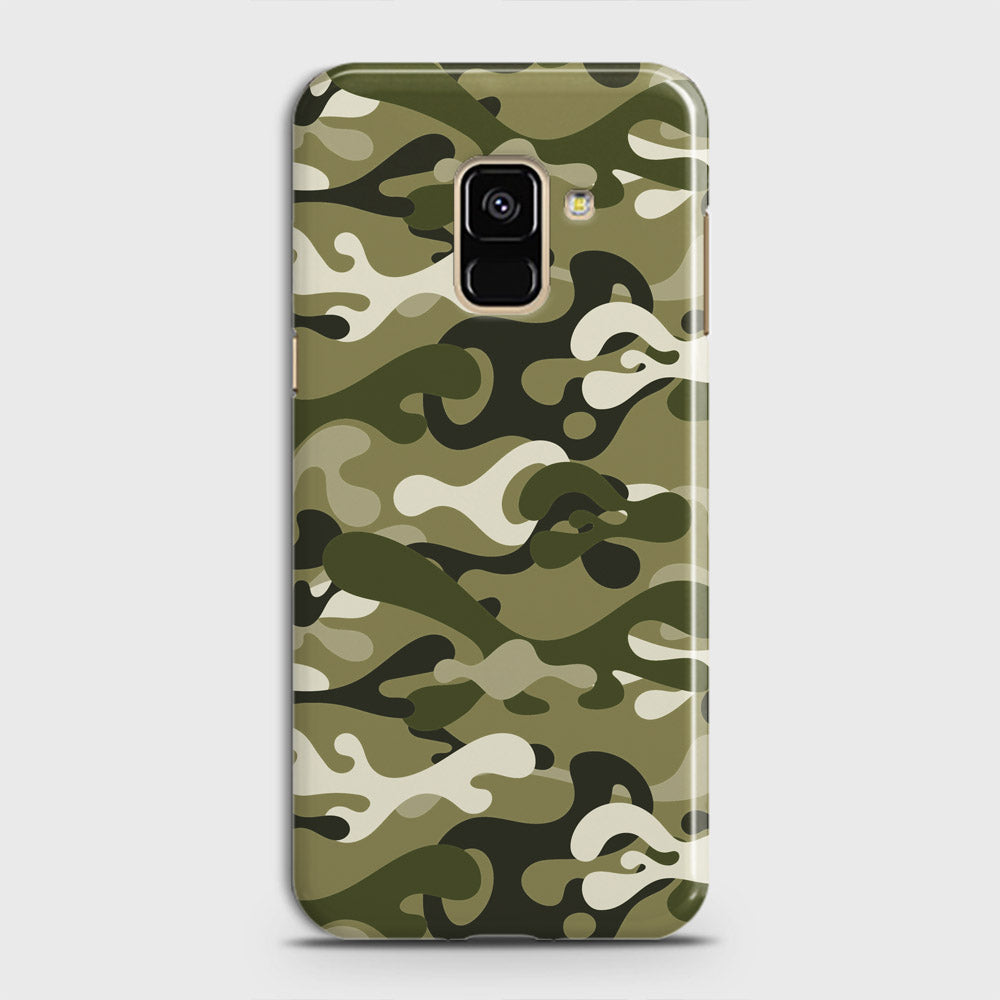 Samsung Galaxy A6 2018 Cover - Camo Series - Light Green Design - Matte Finish - Snap On Hard Case with LifeTime Colors Guarantee