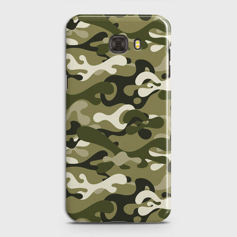 Samsung Galaxy C7 Cover - Camo Series - Light Green Design - Matte Finish - Snap On Hard Case with LifeTime Colors Guarantee