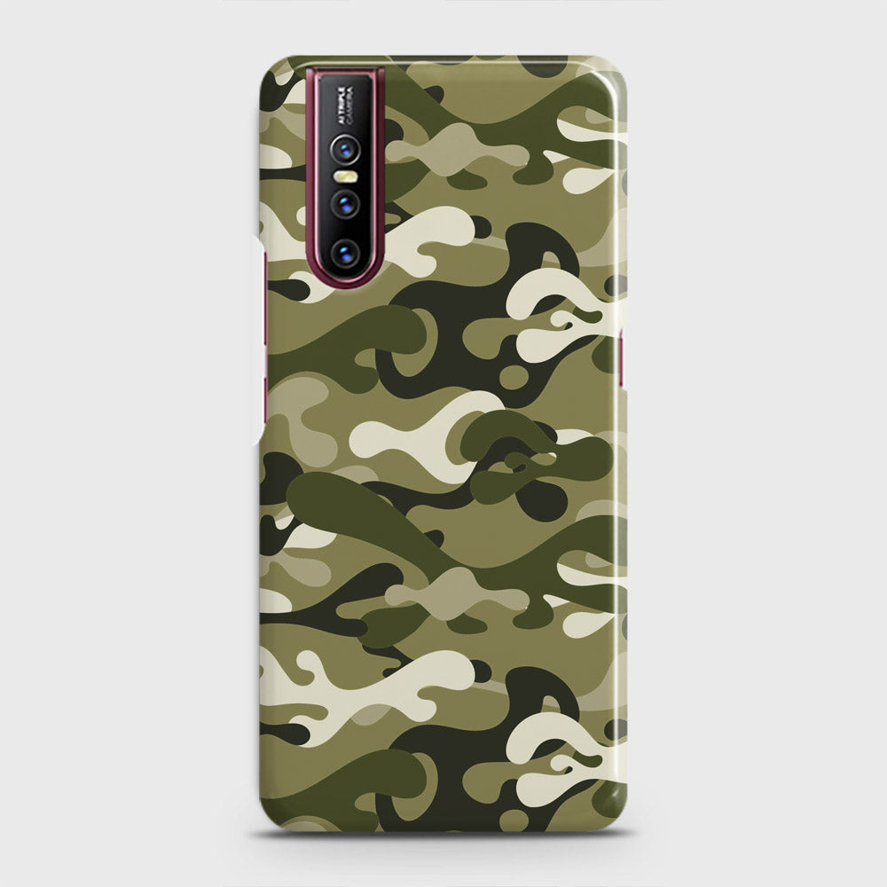 Vivo V15 Pro Cover - Camo Series - Light Green Design - Matte Finish - Snap On Hard Case with LifeTime Colors Guarantee