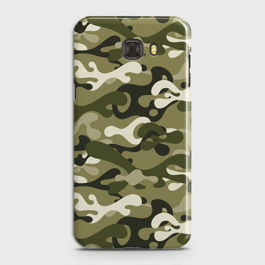Samsung Galaxy C7 Pro Cover - Camo Series - Light Green Design - Matte Finish - Snap On Hard Case with LifeTime Colors Guarantee