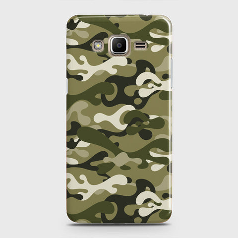 Samsung Galaxy Grand Prime Plus Cover - Camo Series - Light Green Design - Matte Finish - Snap On Hard Case with LifeTime Colors Guarantee