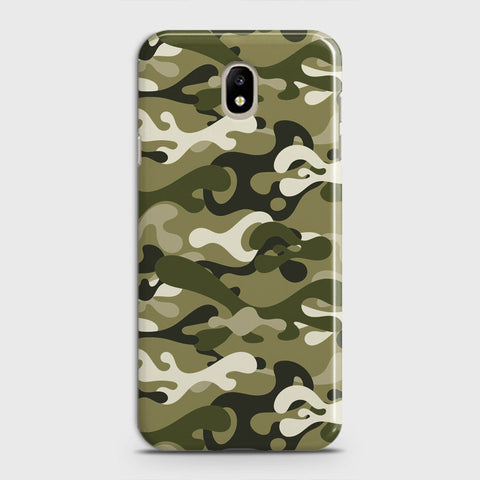 Samsung Galaxy J3 2018 Cover - Camo Series - Light Green Design - Matte Finish - Snap On Hard Case with LifeTime Colors Guarantee