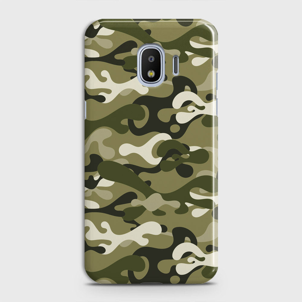 Samsung Galaxy J4 2018 Cover - Camo Series - Light Green Design - Matte Finish - Snap On Hard Case with LifeTime Colors Guarantee