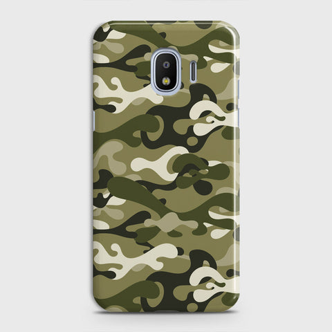 Samsung Galaxy J4 2018 Cover - Camo Series - Light Green Design - Matte Finish - Snap On Hard Case with LifeTime Colors Guarantee