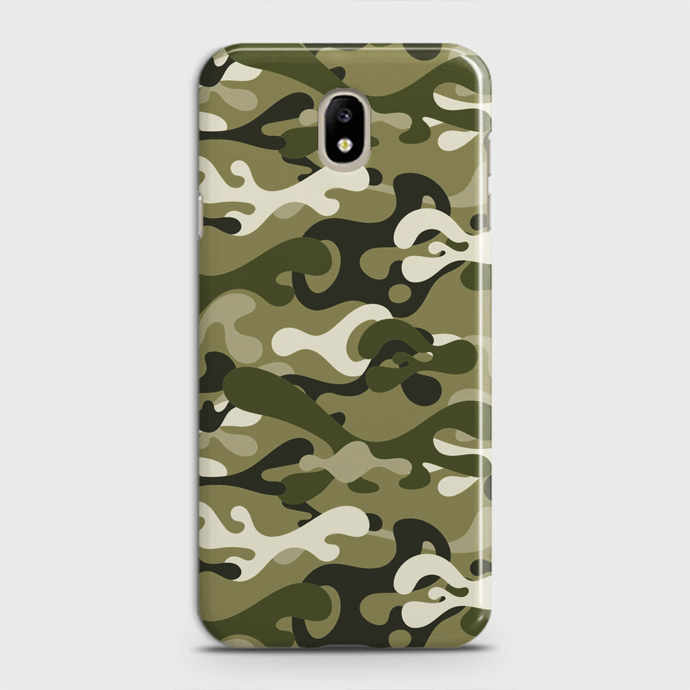 Samsung Galaxy J7 2018 Cover - Camo Series - Light Green Design - Matte Finish - Snap On Hard Case with LifeTime Colors Guarantee