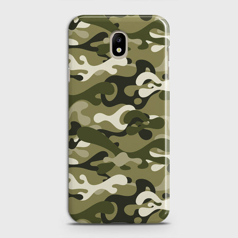 Samsung Galaxy J7 2018 Cover - Camo Series - Light Green Design - Matte Finish - Snap On Hard Case with LifeTime Colors Guarantee