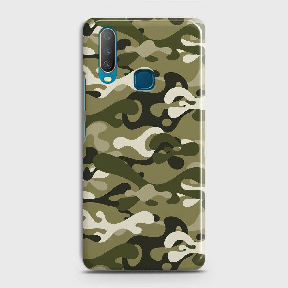 Vivo Y17 Cover - Camo Series - Light Green Design - Matte Finish - Snap On Hard Case with LifeTime Colors Guarantee
