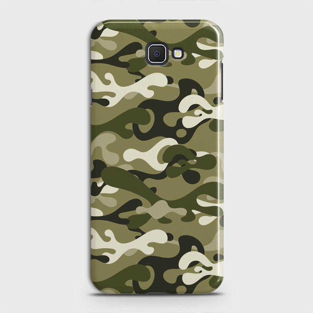 Samsung Galaxy J7 Prime Cover - Camo Series - Light Green Design - Matte Finish - Snap On Hard Case with LifeTime Colors Guarantee
