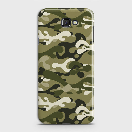 Samsung Galaxy J7 Prime Cover - Camo Series - Light Green Design - Matte Finish - Snap On Hard Case with LifeTime Colors Guarantee