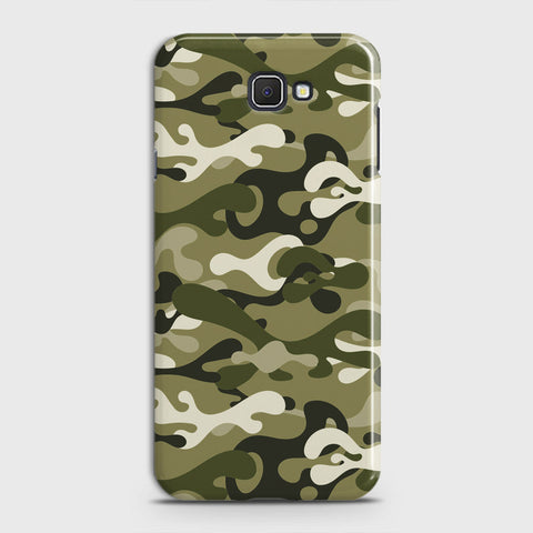Samsung Galaxy J7 Prime Cover - Camo Series - Light Green Design - Matte Finish - Snap On Hard Case with LifeTime Colors Guarantee