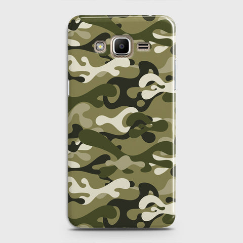 Samsung Galaxy J3 2016 / J320 Cover - Camo Series - Light Green Design - Matte Finish - Snap On Hard Case with LifeTime Colors Guarantee
