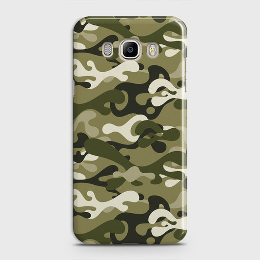 Samsung Galaxy J5 2016 / J510 Cover - Camo Series - Light Green Design - Matte Finish - Snap On Hard Case with LifeTime Colors Guarantee