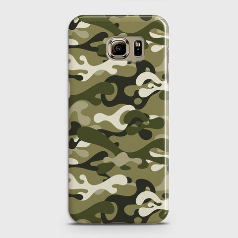 Samsung Galaxy S6 Edge Plus Cover - Camo Series - Light Green Design - Matte Finish - Snap On Hard Case with LifeTime Colors Guarantee