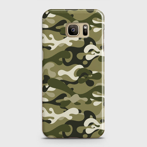 Samsung Galaxy S7 Cover - Camo Series - Light Green Design - Matte Finish - Snap On Hard Case with LifeTime Colors Guarantee