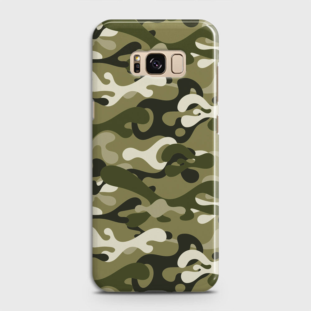 Samsung Galaxy S8 Cover - Camo Series - Light Green Design - Matte Finish - Snap On Hard Case with LifeTime Colors Guarantee