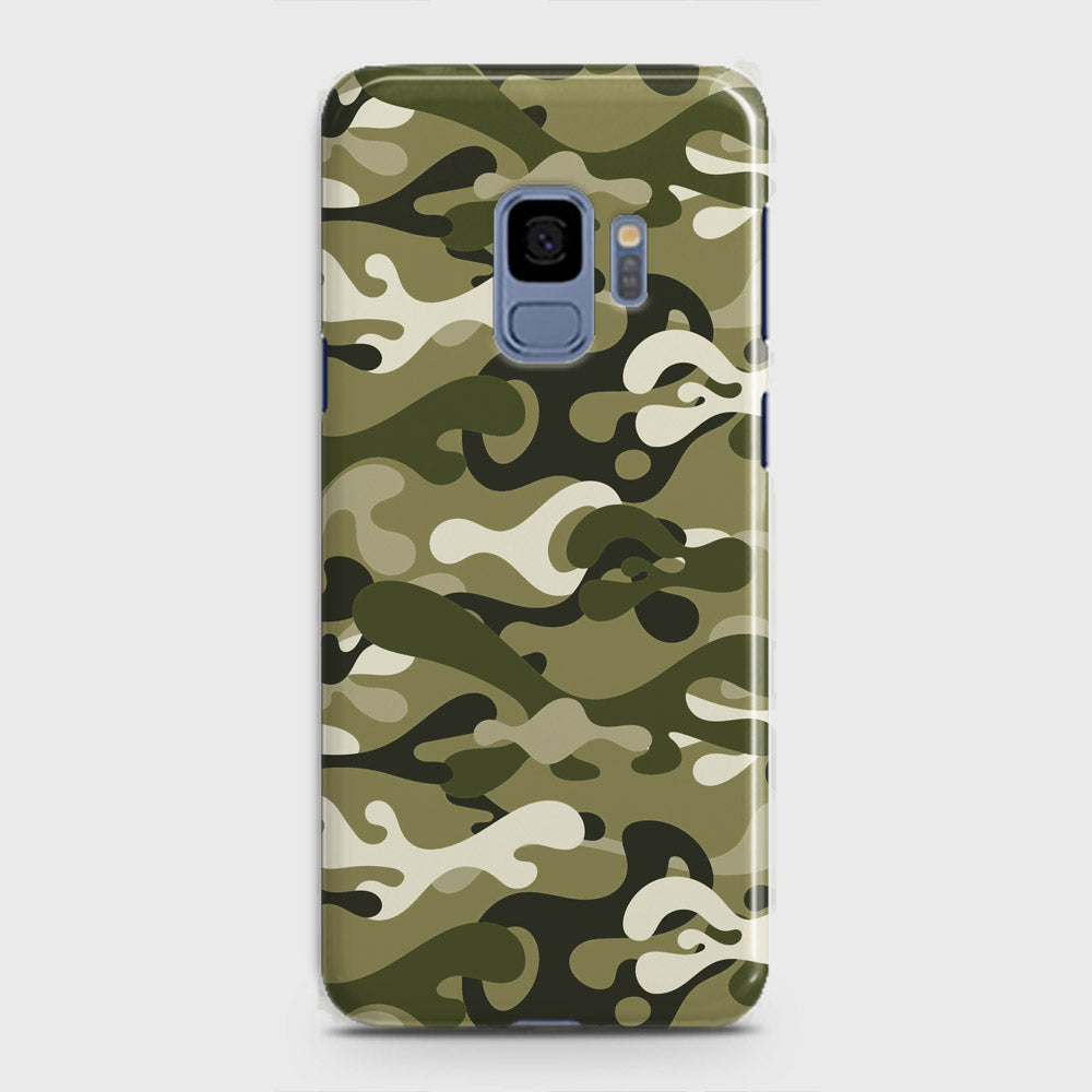 Samsung Galaxy S9 Cover - Camo Series - Light Green Design - Matte Finish - Snap On Hard Case with LifeTime Colors Guarantee