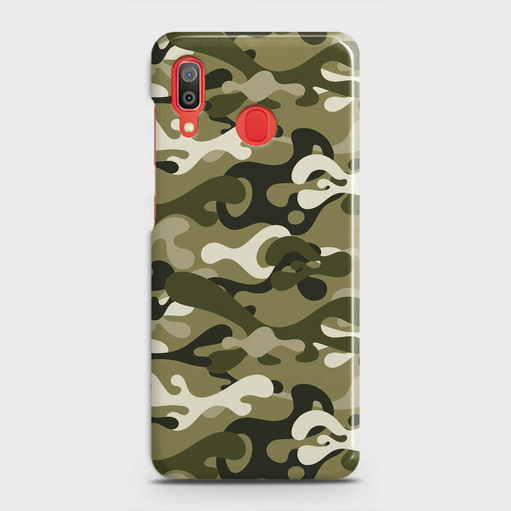 Samsung Galaxy A30 Cover - Camo Series - Light Green Design - Matte Finish - Snap On Hard Case with LifeTime Colors Guarantee