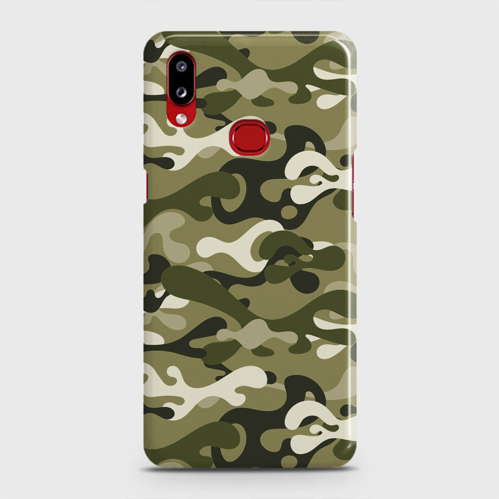 Samsung Galaxy A10s Cover - Camo Series - Light Green Design - Matte Finish - Snap On Hard Case with LifeTime Colors Guarantee