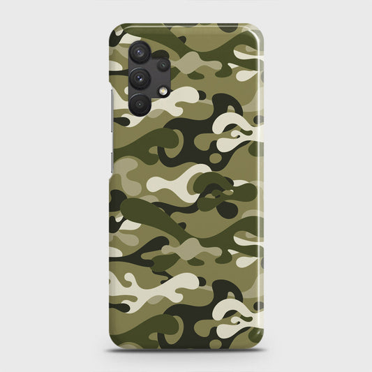 Samsung Galaxy A32 Cover - Camo Series - Light Green Design - Matte Finish - Snap On Hard Case with LifeTime Colors Guarantee