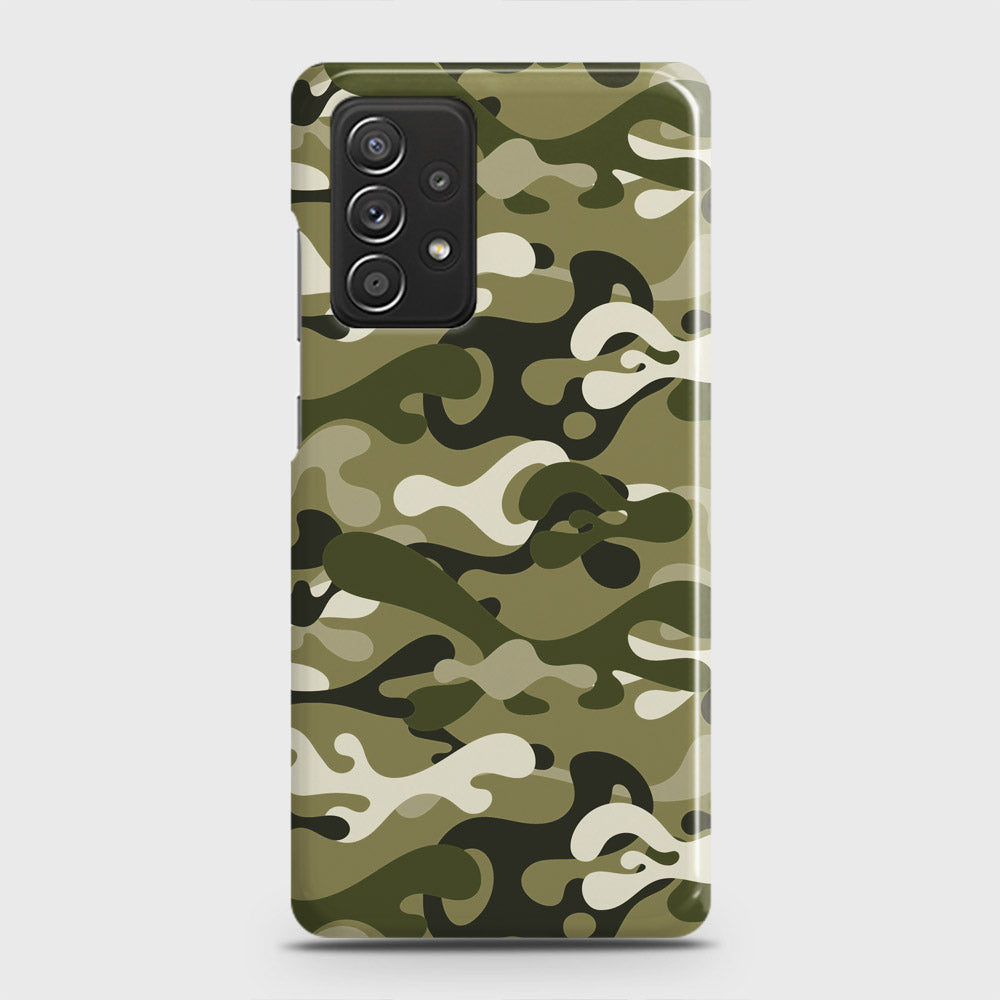 Samsung Galaxy A52 Cover - Camo Series - Light Green Design - Matte Finish - Snap On Hard Case with LifeTime Colors Guarantee