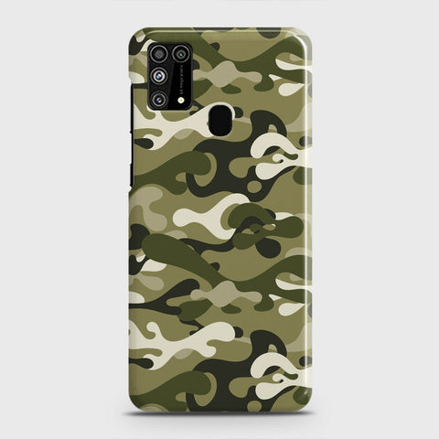 Samsung Galaxy M31 Cover - Camo Series - Light Green Design - Matte Finish - Snap On Hard Case with LifeTime Colors Guarantee