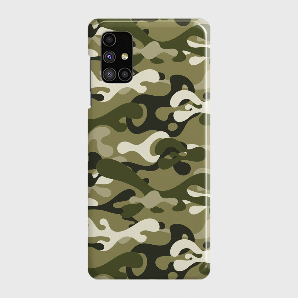 Samsung Galaxy M51 Cover - Camo Series - Light Green Design - Matte Finish - Snap On Hard Case with LifeTime Colors Guarantee