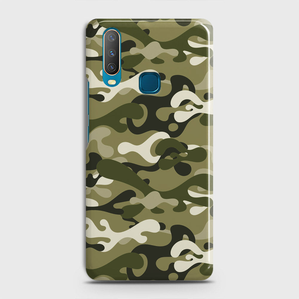 Vivo Y11 2019 Cover - Camo Series - Light Green Design - Matte Finish - Snap On Hard Case with LifeTime Colors Guarantee