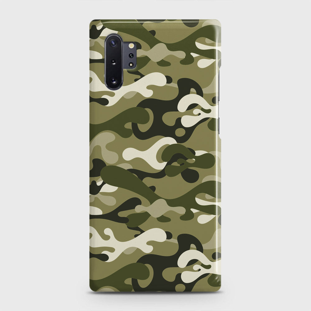Samsung Galaxy Note 10 Plus Cover - Camo Series - Light Green Design - Matte Finish - Snap On Hard Case with LifeTime Colors Guarantee